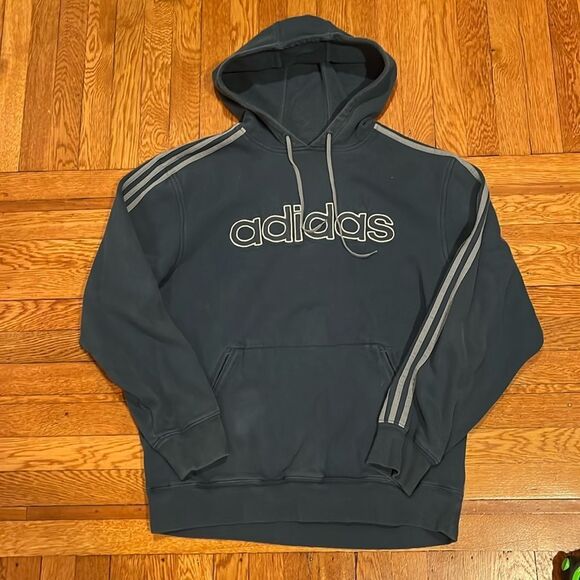 Y2K faded Addidas‎ spellout hoodie - Picture 1 of 5